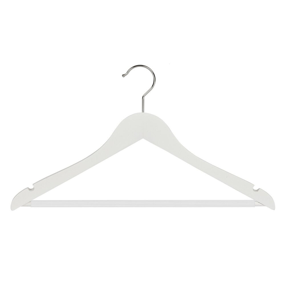DER KLEIDERBÜGELRIESE Blusen / Hemdenbügel (gewinkelt) Buchenholz weiß lackiert mit Rockkerben und anti-rutsch Hosensteg DER KLEIDERBÜGELRIESE Blusen / Hemdenbügel (gewinkelt) Buchenholz weiß lackiert mit Rockkerben und anti-rutsch Hosensteg
