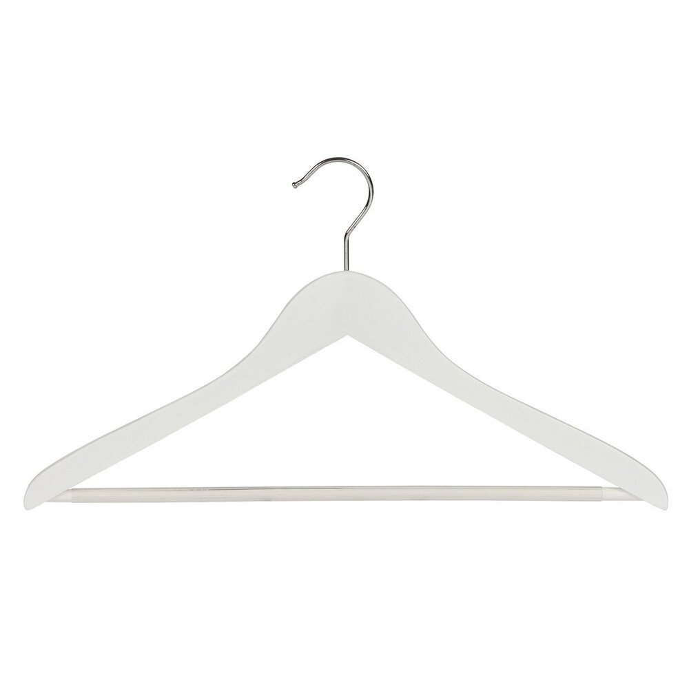 DER KLEIDERBÜGELRIESE Blusen / Hemdenbügel (gewinkelt) Buchenholz weiß lackiert mit anti-rutsch Hosensteg DER KLEIDERBÜGELRIESE Blusen / Hemdenbügel (gewinkelt) Buchenholz weiß lackiert mit anti-rutsch Hosensteg