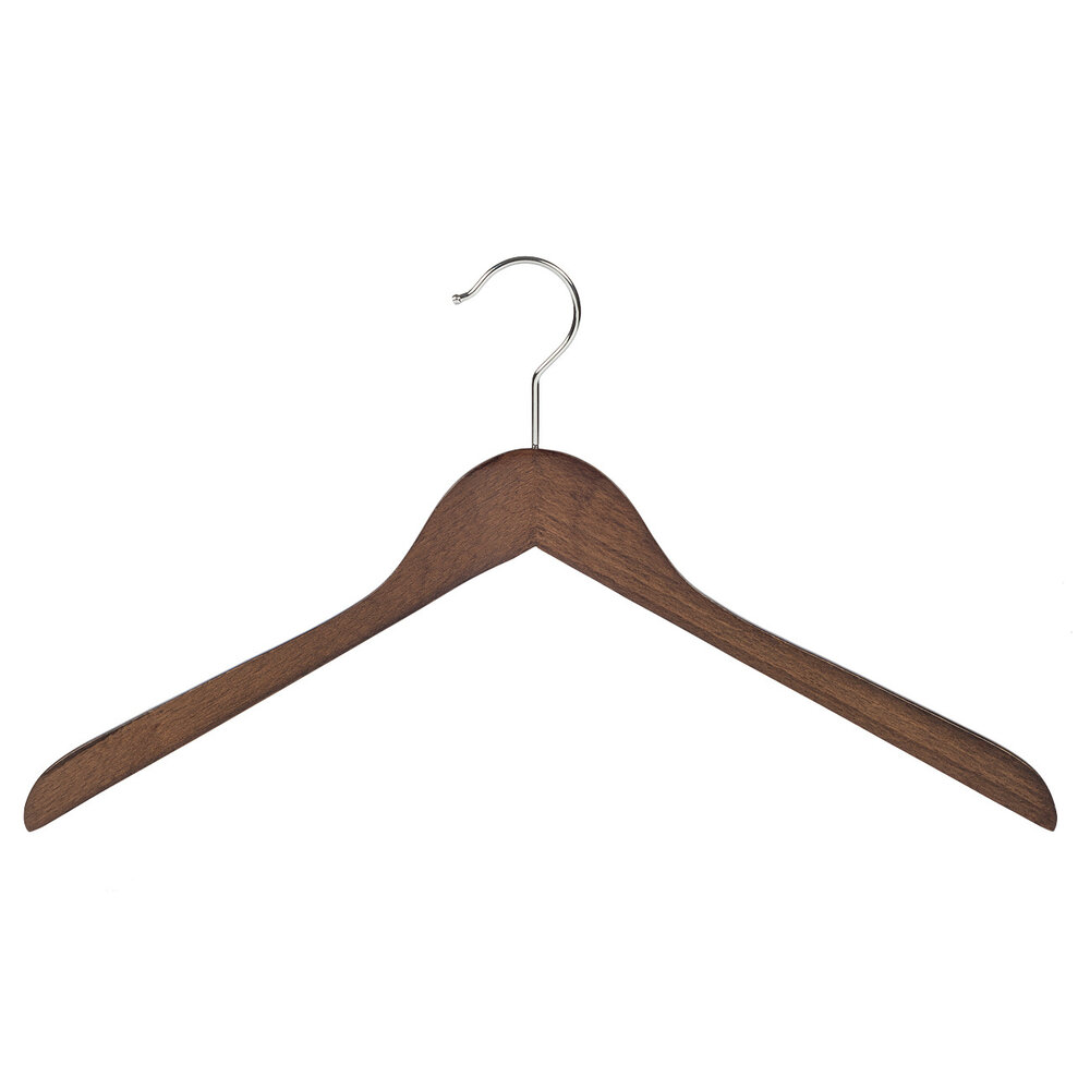 Blusen / Hemdenbügel (gewinkelt) Buchenholz nussbaum gebeizt Blusen / Hemdenbügel (gewinkelt) Buchenholz nussbaum gebeizt