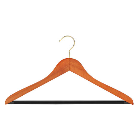 DER KLEIDERBÜGELRIESE Blusen / Hemdenbügel (gewinkelt) Buchenholz kirsch gebeizt mit Messinghaken und anti-rutsch Hosensteg DER KLEIDERBÜGELRIESE Blusen / Hemdenbügel (gewinkelt) Buchenholz kirsch gebeizt mit Messinghaken und anti-rutsch Hosensteg
