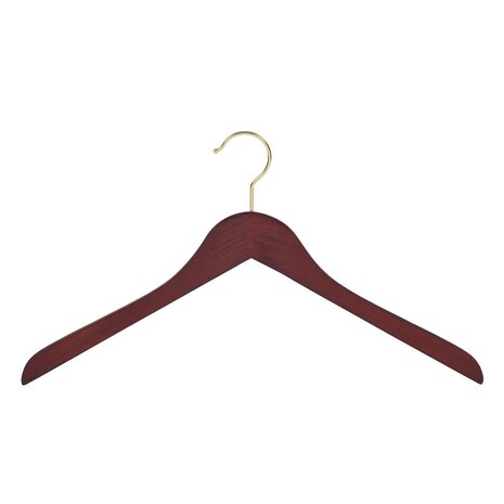 DER KLEIDERBÜGELRIESE Blusen / Hemdenbügel (gewinkelt) Buchenholz mahagoni gebeizt mit Messinghaken DER KLEIDERBÜGELRIESE Blusen / Hemdenbügel (gewinkelt) Buchenholz mahagoni gebeizt mit Messinghaken