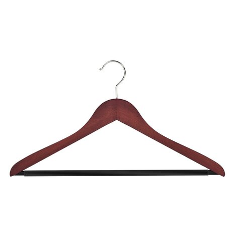 DER KLEIDERBÜGELRIESE Blusen / Hemdenbügel (gewinkelt) Buchenholz mahagoni gebeizt mit anti-rutsch Hosensteg