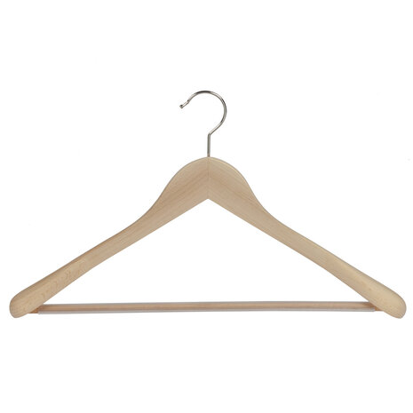 DER KLEIDERBÜGELRIESE Jacken / Anzugbügel (gewinkelt) Buchenholz natur lackiert mit Schulterverbreiterung und anti-rutsch Hosensteg DER KLEIDERBÜGELRIESE Jacken / Anzugbügel (gewinkelt) Buchenholz natur lackiert mit Schulterverbreiterung und anti-rutsch Hosensteg