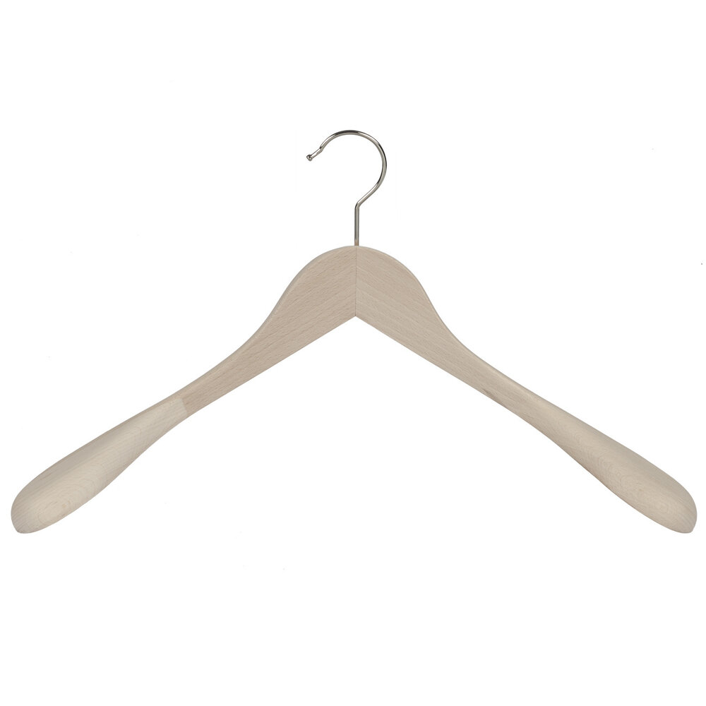 Jacken / Anzugbügel (gewinkelt) Buchenholz unlackiert mit Schulterverbreiterung