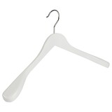 Jacken / Anzugbügel (gewinkelt) Buchenholz weiß lackiert mit Schulterverbreiterung Jacken / Anzugbügel (gewinkelt) Buchenholz weiß lackiert mit Schulterverbreiterung