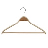 Jacken / Anzugbügel Birkenholz natur lackiert mit Schulterverbreiterung und anti-rutsch Hosensteg, 42 cm Jacken / Anzugbügel Birkenholz natur lackiert mit Schulterverbreiterung und anti-rutsch Hosensteg, 42 cm