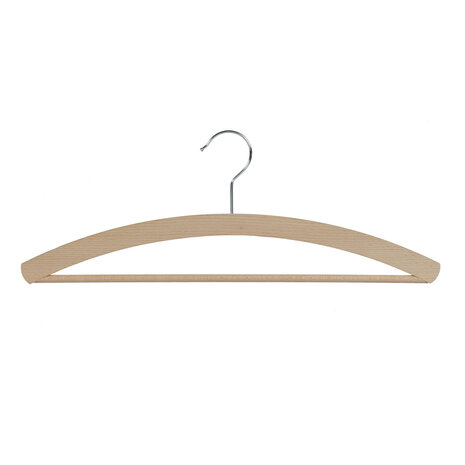 Blusen / Hemdenbügel Buchenholz natur lackiert mit Hosensteg, 42 cm Blusen / Hemdenbügel Buchenholz natur lackiert mit Hosensteg, 42 cm