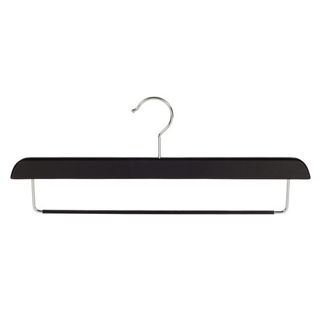 Hosenbügel Buchenholz schwarz lackiert mit anti-rutsch Hosensteg