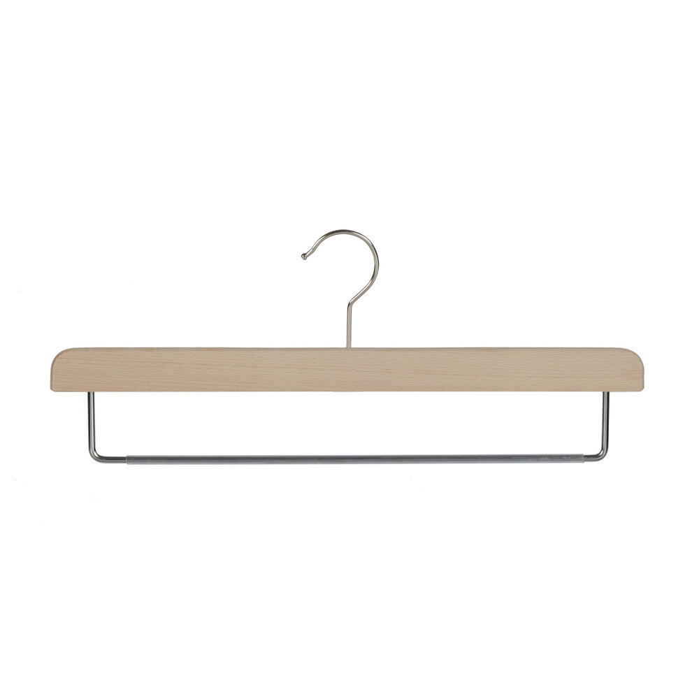 Hosenbügel Buchenholz natur lackiert mit anti-rutsch Hosensteg