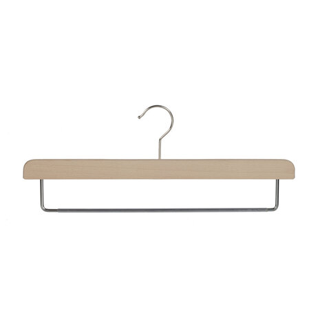 DER KLEIDERBÜGELRIESE Hosenbügel Buchenholz natur lackiert mit anti-rutsch Hosensteg