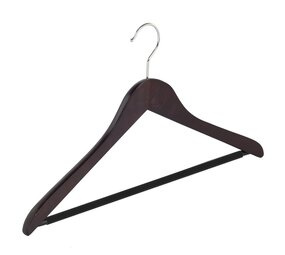 Blusen / Hemdenbügel (gewinkelt) Buchenholz wenge gebeizt mit anti-rutsch Hosensteg Blusen / Hemdenbügel (gewinkelt) Buchenholz wenge gebeizt mit anti-rutsch Hosensteg