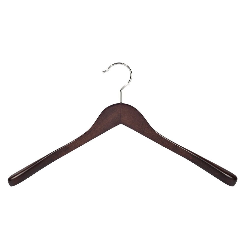 Jacken / Anzugbügel Buchenholz wenge gebeizt mit Schulterverbreiterung, 38 cm Jacken / Anzugbügel Buchenholz wenge gebeizt mit Schulterverbreiterung, 38 cm