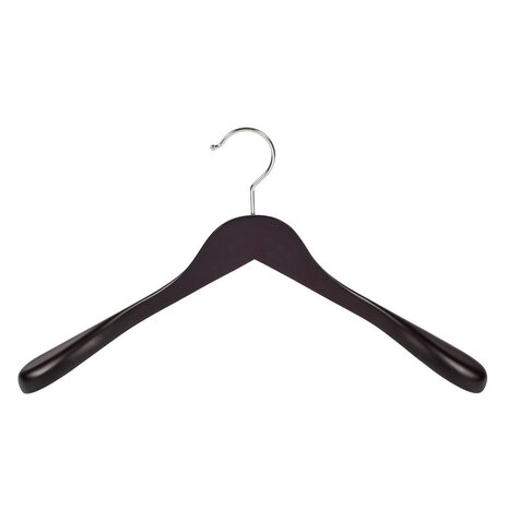 Jacken / Anzugbügel (gewinkelt) Buchenholz wenge gebeizt mit Schulterverbreiterung