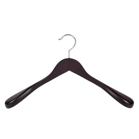 Jacken / Anzugbügel (gewinkelt) Buchenholz wenge gebeizt mit Schulterverbreiterung