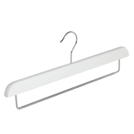 DER KLEIDERBÜGELRIESE Hosenbügel Buchenholz weiß lackiert mit anti-rutsch Hosensteg DER KLEIDERBÜGELRIESE Hosenbügel Buchenholz weiß lackiert mit anti-rutsch Hosensteg