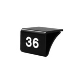 KTV Glasbodenaufstecker (0-9 mm), schwarz mit weißem Aufdruck KTV Glasbodenaufstecker (0-9 mm), schwarz mit weißem Aufdruck