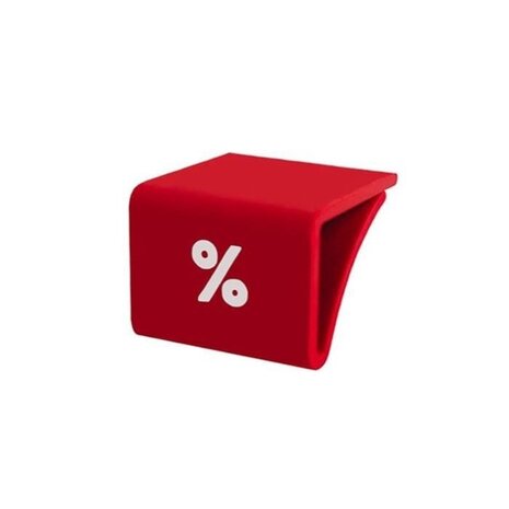 Glasbodenaufstecker (0-9 mm), rot mit weißem Aufdruck Glasbodenaufstecker (0-9 mm), rot mit weißem Aufdruck