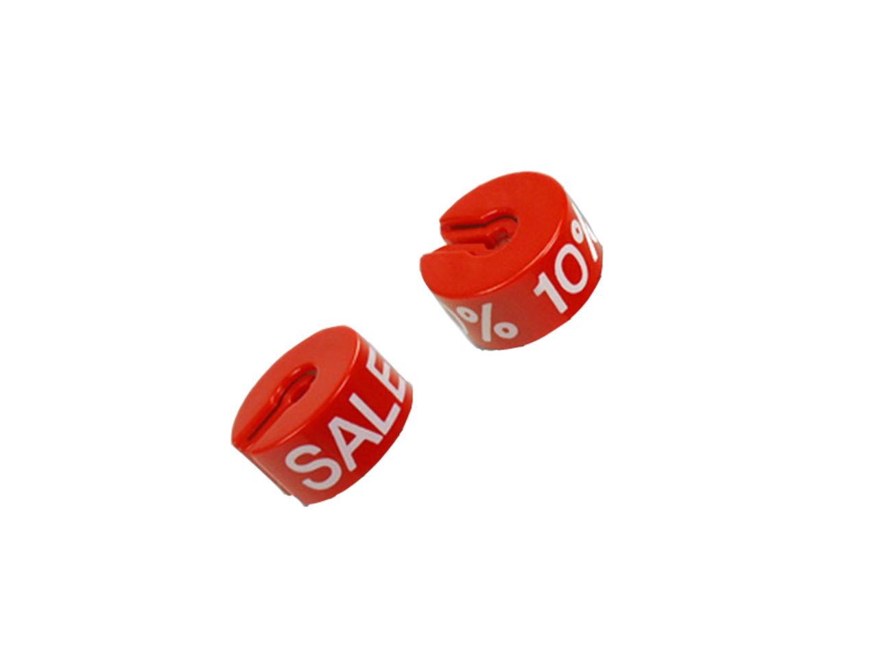 Größenring rot mit weißem Aufdruck (25 St.)