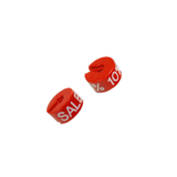 Größenring rot mit weißem Aufdruck (25 St.)