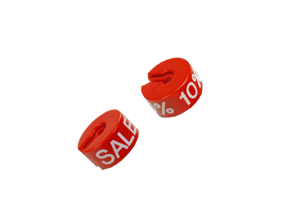 Größenring rot mit weißem Aufdruck (25 St.)