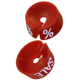 Größenring rot mit weißem Aufdruck  (25 St.)