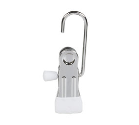 Handschuhklammer Metall verchromt mit anti-rutsch (schwarz) Klammer