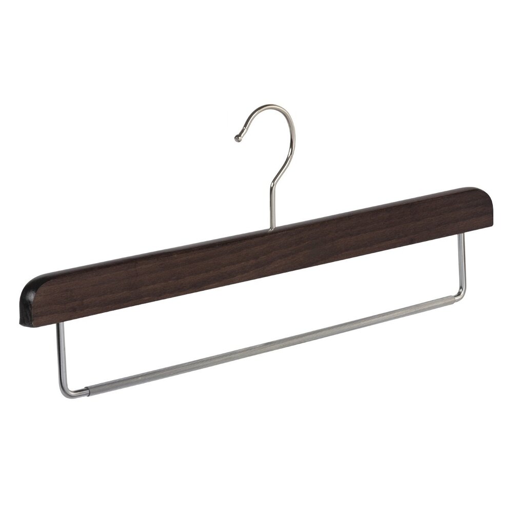 Hosenbügel Buchenholz nussbaum gebeizt mit anti-rutsch Hosensteg