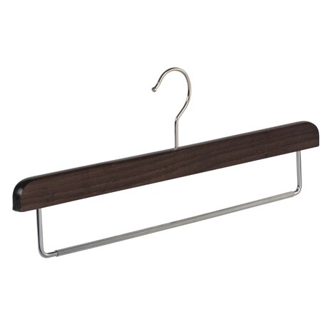 Hosenbügel Buchenholz nussbaum gebeizt mit anti-rutsch Hosensteg