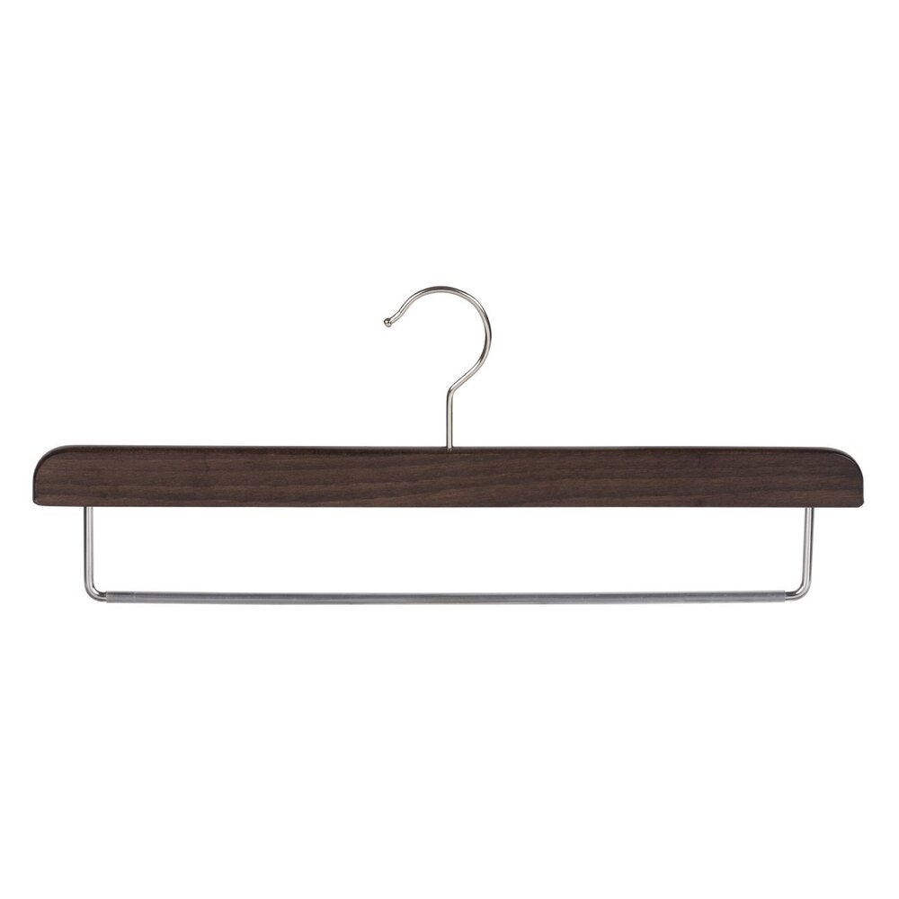 Hosenbügel Buchenholz nussbaum gebeizt mit anti-rutsch Hosensteg