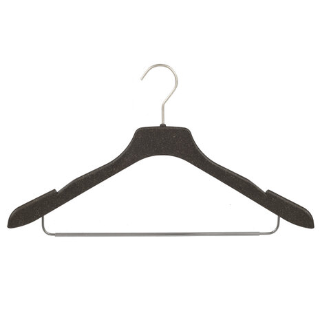 Blusen / Hemdenbügel (gebogen) Kunststoff Bio - Pro Nature (wiesengras) mit Rockkerben und anti-rutsch Hosensteg