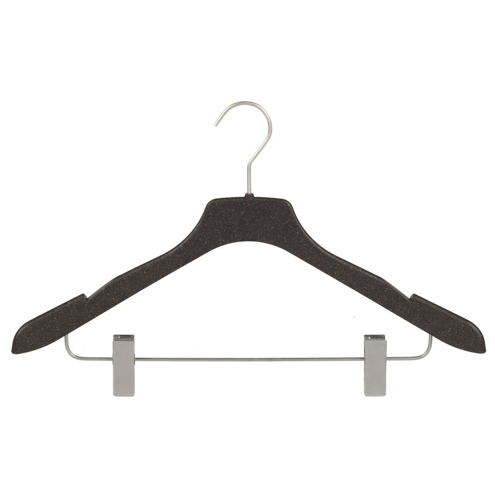 Blusen / Hemdenbügel (gebogen) Kunststoff Bio - Pro Nature (wiesengras) mit Rockkerben und anti-rutsch Klammern