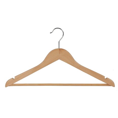 Blusen / Hemdenbügel Lotusholz natur lackiert mit Rockkerben und anti-rutsch Hosensteg, 44 cm Blusen / Hemdenbügel Lotusholz natur lackiert mit Rockkerben und anti-rutsch Hosensteg, 44 cm