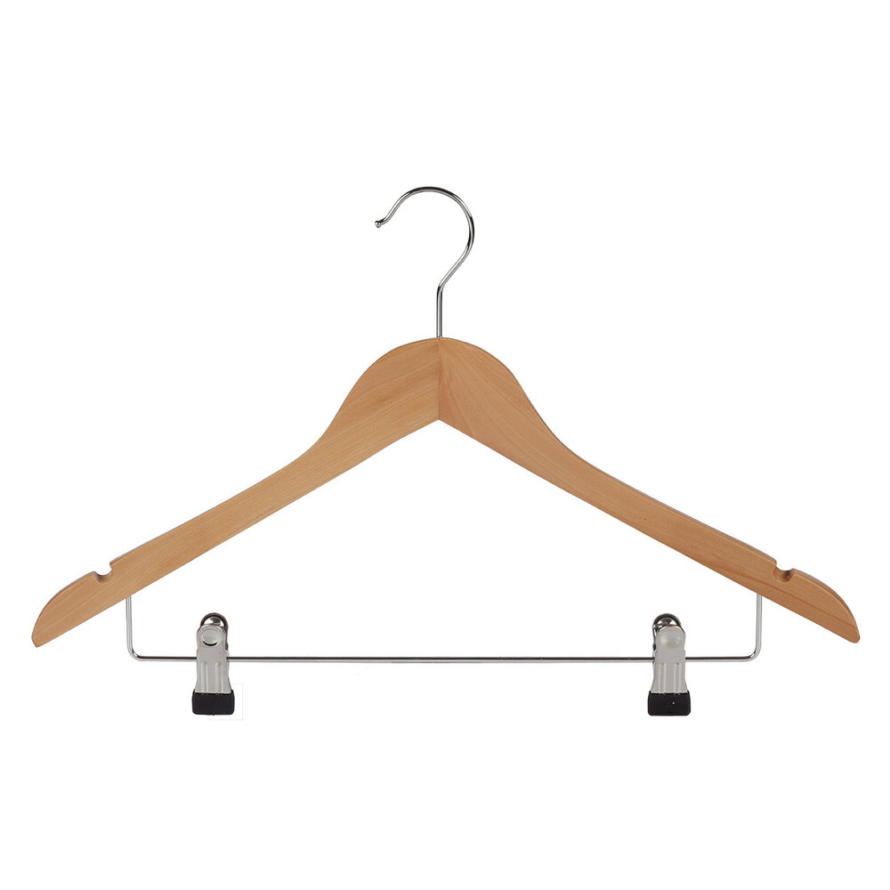 DER KLEIDERBÜGELRIESE Blusen / Hemdenbügel (gewinkelt) Lotusholz natur lackiert mit Rockkerben und anti-rutsch Klammern DER KLEIDERBÜGELRIESE Blusen / Hemdenbügel (gewinkelt) Lotusholz natur lackiert mit Rockkerben und anti-rutsch Klammern