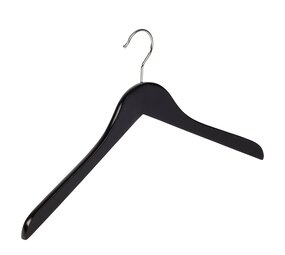 DER KLEIDERBÜGELRIESE Blusen / Hemdenbügel (gewinkelt) Lotusholz schwarz lackiert DER KLEIDERBÜGELRIESE Blusen / Hemdenbügel (gewinkelt) Lotusholz schwarz lackiert