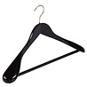 Der Kleiderbügelriese Jacken / Anzugbügel Lotusholz schwarz lackiert mit Schulterverbreiterung und anti-rutsch Hosensteg, 44 cm Der Kleiderbügelriese Jacken / Anzugbügel Lotusholz schwarz lackiert mit Schulterverbreiterung und anti-rutsch Hosensteg, 44 cm