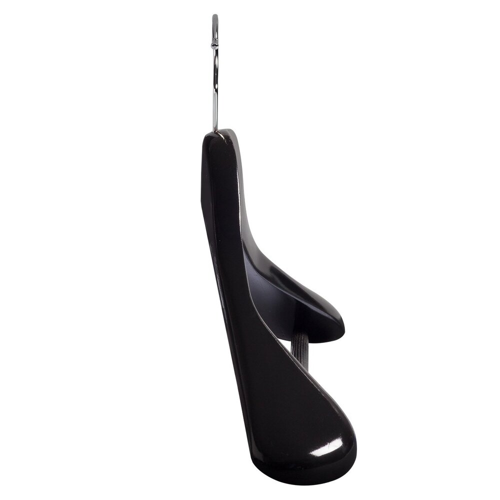 Der Kleiderbügelriese Jacken / Anzugbügel Lotusholz schwarz lackiert mit Schulterverbreiterung und anti-rutsch Hosensteg, 44 cm Der Kleiderbügelriese Jacken / Anzugbügel Lotusholz schwarz lackiert mit Schulterverbreiterung und anti-rutsch Hosensteg, 44 cm