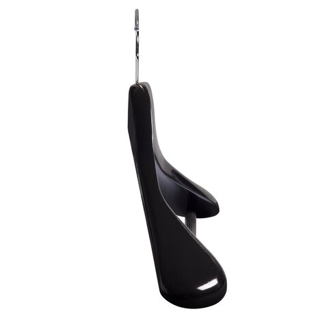 Der Kleiderbügelriese Jacken / Anzugbügel Lotusholz schwarz lackiert mit Schulterverbreiterung und anti-rutsch Hosensteg, 44 cm Der Kleiderbügelriese Jacken / Anzugbügel Lotusholz schwarz lackiert mit Schulterverbreiterung und anti-rutsch Hosensteg, 44 cm