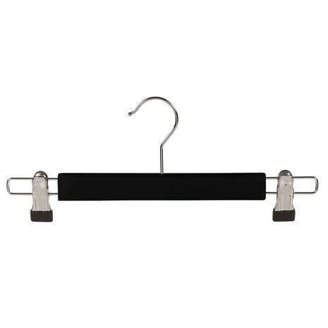Rock / Hosenbügel Lotusholz schwarz lackiert mit Klammern, 34 cm Rock / Hosenbügel Lotusholz schwarz lackiert mit Klammern, 34 cm