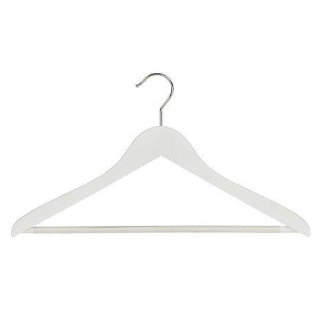 DER KLEIDERBÜGELRIESE Blusen / Hemdenbügel (gewinkelt) Lotusholz weiß lackiert mit anti-rutsch Hosensteg