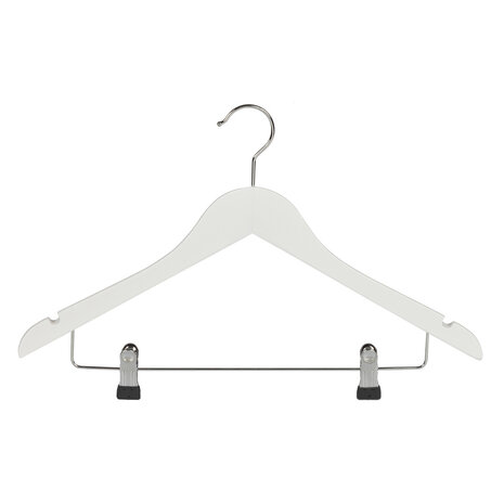 DER KLEIDERBÜGELRIESE Blusen / Hemdenbügel (gewinkelt) Lotusholz weiß lackiert mit Rockkerben und anti-rutsch Klammern DER KLEIDERBÜGELRIESE Blusen / Hemdenbügel (gewinkelt) Lotusholz weiß lackiert mit Rockkerben und anti-rutsch Klammern