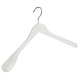 DER KLEIDERBÜGELRIESE Jacken / Anzugbügel (gewinkelt) Lotusholz weiß lackiert mit Schulterverbreiterung DER KLEIDERBÜGELRIESE Jacken / Anzugbügel (gewinkelt) Lotusholz weiß lackiert mit Schulterverbreiterung