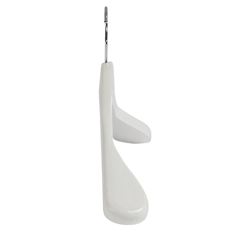 Jacken / Anzugbügel Lotusholz weiß lackiert mit Schulterverbreiterung, 44 cm Jacken / Anzugbügel Lotusholz weiß lackiert mit Schulterverbreiterung, 44 cm