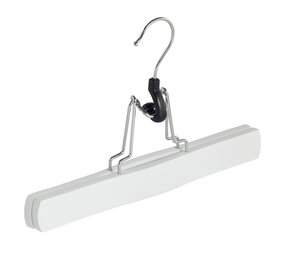 Hosenklemme Lotusholz weiß lackiert, 27 cm Hosenklemme Lotusholz weiß lackiert, 27 cm
