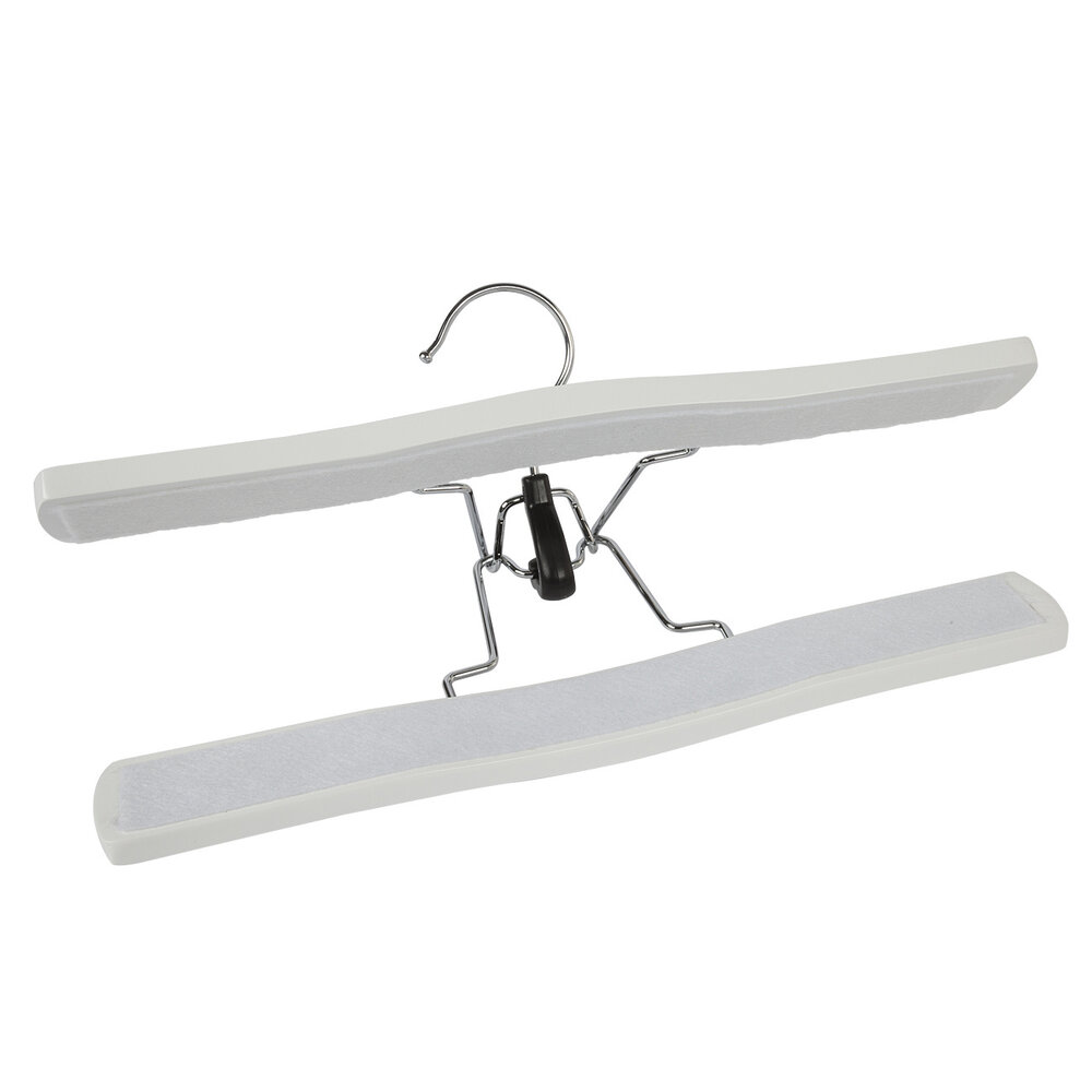 Hosenklemme Lotusholz weiß lackiert, 27 cm