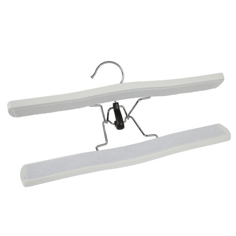 Hosenklemme Lotusholz weiß lackiert, 27 cm