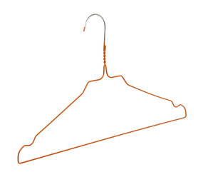 Draht / Wäschereibügel Metall orange pulverbeschichtet (Ø 2,4 mm) mit Rockkerben Draht / Wäschereibügel Metall orange pulverbeschichtet (Ø 2,4 mm) mit Rockkerben