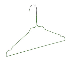 Draht / Wäschereibügel Metall hellgrün pulverbeschichtet (Ø 2,4 mm) mit Rockkerben Draht / Wäschereibügel Metall hellgrün pulverbeschichtet (Ø 2,4 mm) mit Rockkerben