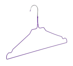 Draht / Wäschereibügel Metall lila pulverbeschichtet (Ø 2,4 mm) mit Rockkerben Draht / Wäschereibügel Metall lila pulverbeschichtet (Ø 2,4 mm) mit Rockkerben