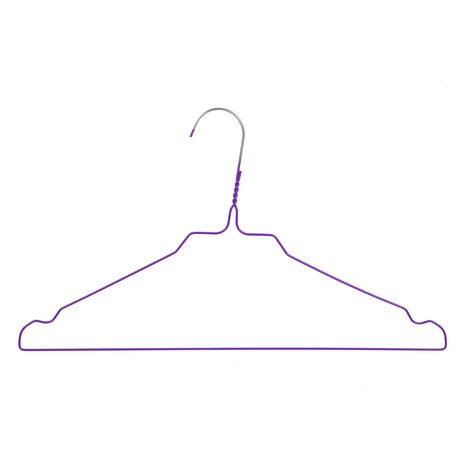 Draht / Wäschereibügel Metall lila pulverbeschichtet (Ø 2,4 mm) mit Rockkerben Draht / Wäschereibügel Metall lila pulverbeschichtet (Ø 2,4 mm) mit Rockkerben