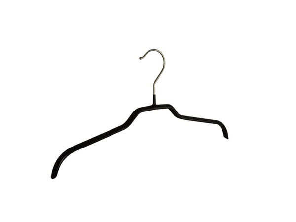 DER KLEIDERBÜGELRIESE Blusen / Hemdenbügel (flach) Metall mit schwarzer anti-rutsch Beschichtung